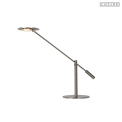 table lamp ANSELMO LED square IP20, chrome matt dimmable