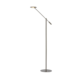 floor lamp ANSELMO LED round, rotatable IP20, chrome matt dimmable