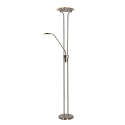 floor lamp CHAMPION LED round, flexible IP20, chrome matt dimmable