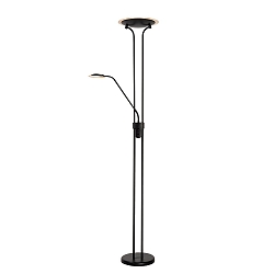 floor lamp CHAMPION LED round, flexible IP20, black dimmable
