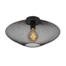 ceiling luminaire MESH oval E27 IP20, black