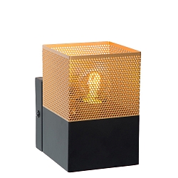 wall luminaire RENATE square E27 IP20, gold matt, brass, black