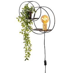 wall luminaire CIRCLE round E27 IP20, gold matt, brass, black 