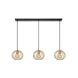 pendant luminaire DANZA 3 flames, square E27 IP20