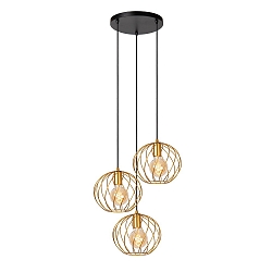 Pendelleuchte DANZA, � 50 cm, 3xE27, Gold matt, messing