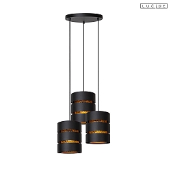 Pendelleuchte ROSAS 3-flammig 3x E27 IP20 schwarz
