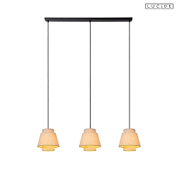 Pendelleuchte TRIBUTE 3-flammig 3x E27 IP20 Stoff/beige