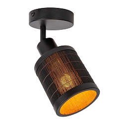 spot TAGALOG round E27 IP20, wood, black