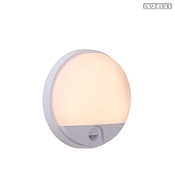 outdoor wall luminaire HUPS IR round, with sensor IP54, white 