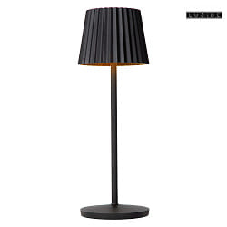 battery table lamp JUSTINE IP54, black dimmable