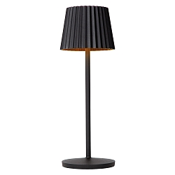 battery table lamp JUSTINE IP54, black dimmable