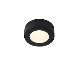 LED Deckenleuchte BRICE Badleuchte, � 11,7 cm, 1x8W, 3000K, IP44, rund, dimmbar, schwarz
