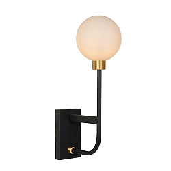 wall luminaire BEREND round G9 IP44, gold matt, brass, black