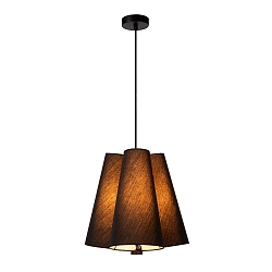 pendant luminaire GREGORY square E27 IP20, black