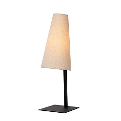 table lamp GREGORY square E27 IP20, beige, black 