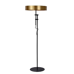 floor lamp GIADA 2 flames, round E27 IP20, gold matt, brass, black 