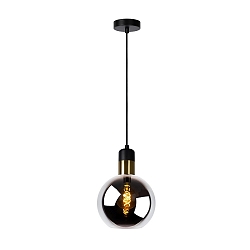 Pendelleuchte JULIUS, � 20 cm, 1xE27, Rauchfarbe grau