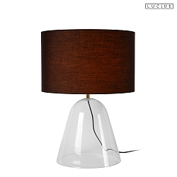 table lamp CAMPANA E27 IP20, black, transparent 
