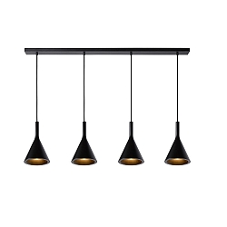 Pendelleuchte GIPSY, 4xE27, schwarz