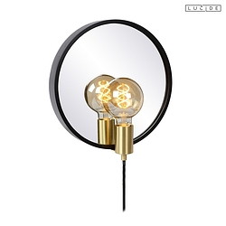 mirror luminaire REFLEX round E27 IP20, black 