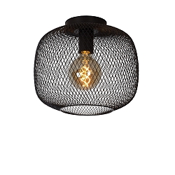 ceiling luminaire MESH round E27 IP20, black