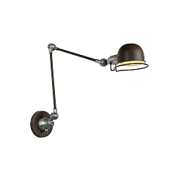 wall luminaire HONORE swivelling, rotatable, tiltable E14 IP20, grey, rust 