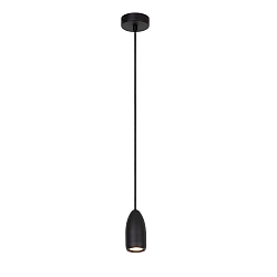 Pendelleuchte EVORA, 1-flammig, GU10, IP20, dimmbar, schwarz