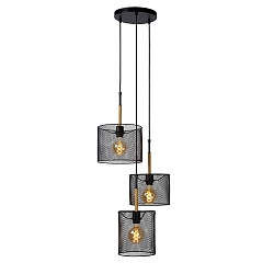 Pendelleuchte BASKETT, 3xE27, schwarz