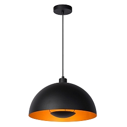 pendant luminaire SIEMON E27 IP20, gold matt, brass, black