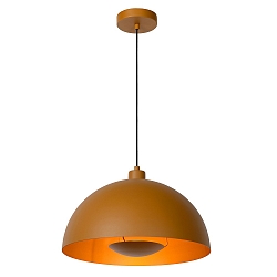 pendant luminaire SIEMON E27 IP20, yellow, gold matt, brass
