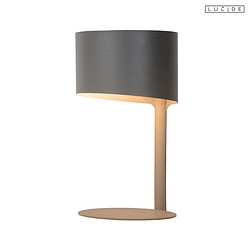 table lamp KNULLE round E14 IP20, grey 
