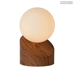 table lamp LEN round G9 IP20, wood, opal 