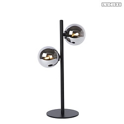 table lamp TYCHO 2 flames G9 IP20, smoky colour, black 