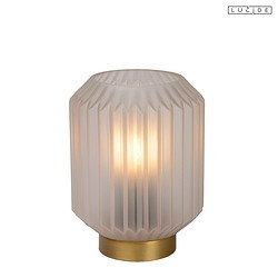 table lamp SUENO cylindrical E14 IP20, gold matt, brass, white 