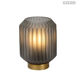table lamp SUENO cylindrical E14 IP20, gold matt, grey, mat, brass 