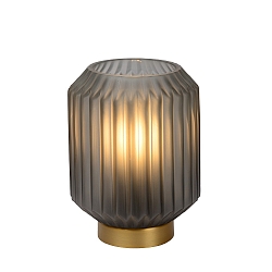 table lamp SUENO cylindrical E14 IP20, gold matt, grey, mat, brass 