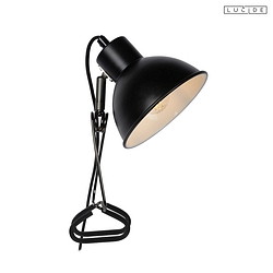 clamp lamp MOYS swivelling, rotatable, tiltable E27 IP20, black 