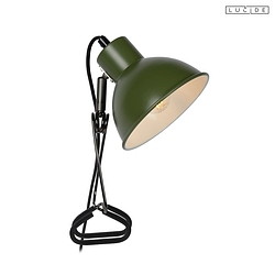clamp lamp MOYS swivelling, rotatable, tiltable E27 IP20, green 