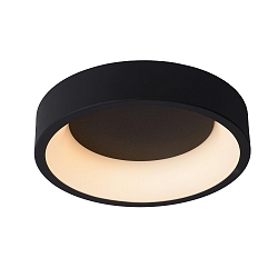 ceiling luminaire TALOWE LED round IP20, black, white dimmable