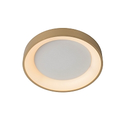 LED Deckenleuchte VIDAL, � 28 cm, 1x20W, 2700K, dimmbar, Gold matt, messing