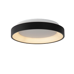 ceiling luminaire VIDAL LED round IP20, opal, black dimmable