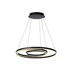 LED Pendelleuchte TRINITI, � 80 cm, 3000K, dimmbar, schwarz