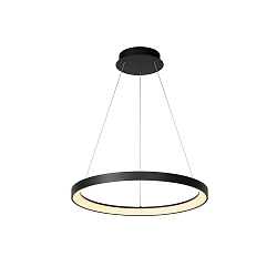pendant luminaire VIDAL LED round IP20, opal, black dimmable