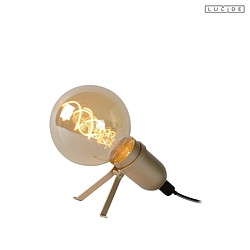 table lamp PUKKI LED square E27 IP20, gold matt, brass 