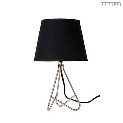 table lamp GITTA round E14 IP20, chrome, black 