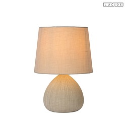 table lamp RAMZI round E14 IP20, beige 