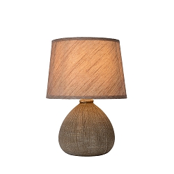 table lamp RAMZI round E14 IP20, brown 