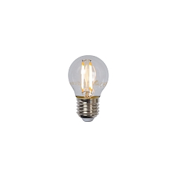 LED Leuchtmittel Tropfenform G45, � 4,5 cm, E27, 1x4W, 2700K, dimmbar, transparent