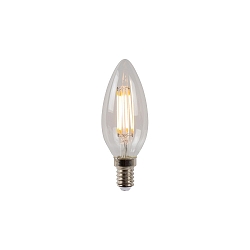 LED Filamentlampe KERZE, � 3,5 cm, E14, 1x4W, 2700K, dimmbar, transparent