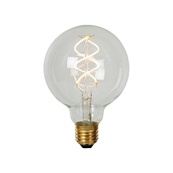 LED Filamentlampe GLOBE G95, � 9,5 cm, E27, 1x5W, 2700K, dimmbar, transparent